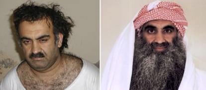 Mohammed, autor intelectual de los atentados del 11-S, tras su captura en 2003 (izquierda) y en Guantánamo este año (derecha).