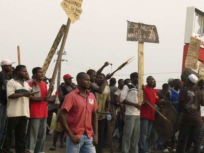 Protestas contra la subida de los precios esta semana en Yaundé, capital de Camerún.