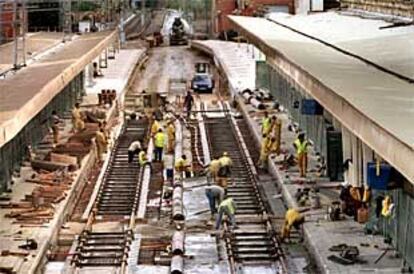 Obras de la futura estación del AVE en Lleida.