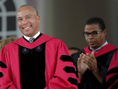 El exgobernador de Massachusetts y precandidato demócrata Deval Patrick.