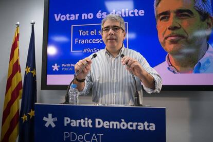 Francesc Homs el día antes del inicio del juicio por la consulta del 9N.