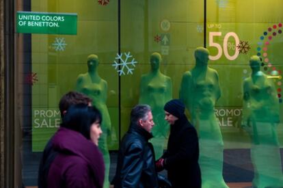 Un escaparate de una tienda de Benetton.