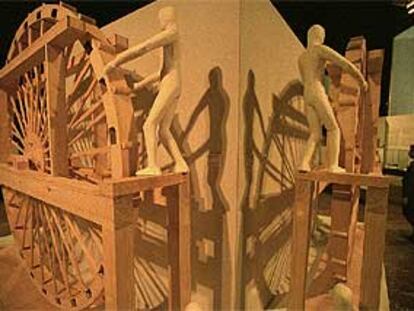 Una vista de la maqueta del sistema rota de las minas de Riotinto, en la exposición <b></b><i>Artifex</i>.