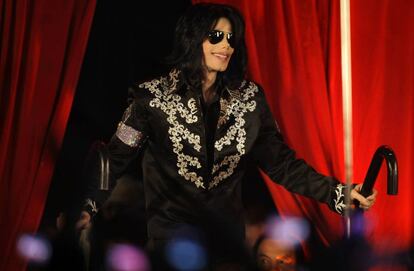 Michael Jackson, durante el anuncio de los conciertos en Londres, en marzo de 2009.