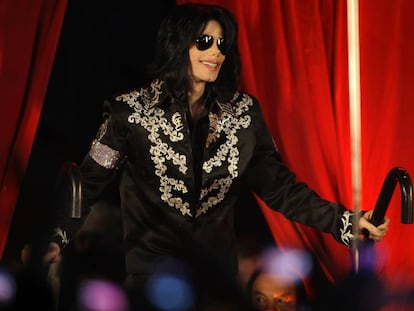 Michael Jackson, durante el anuncio de los conciertos en Londres, en marzo de 2009.
