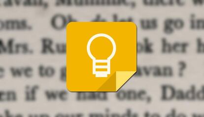 Logo Google Keep con fondo letras