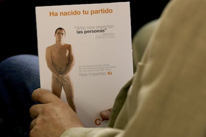 Campaña de presentación de Albert Rivera como candidato de Ciutadans al Parlamento de Cataluña. 16 de septiembre de 2006.