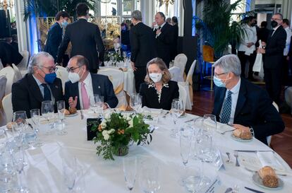 José Bogas, Benito Berceruelo, Nadia Calviño y Fernando Ruiz, durante el  Spain Investors Day. Alberto Ortega / Europa Press