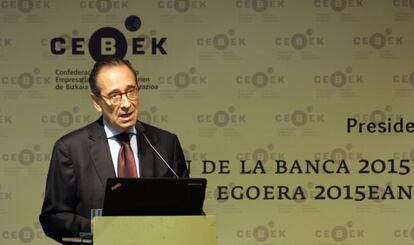 El presidente de Kutxabank, Gregorio Villalabeitia, invitado por Cebek en Bilbao