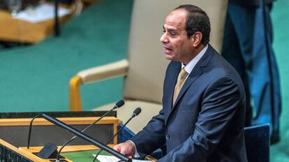 Al Sisi ante la Asamblea General de la ONU el pasado mes de septiembre. 