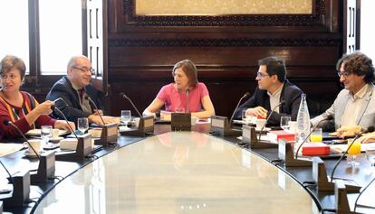 Reunió de la Mesa del Parlament aquest dimecres.