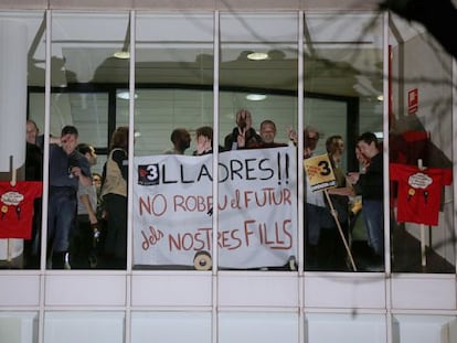 La protesta de los trabajadores de TV-3.