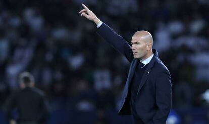 Zidane, durante el partido contra el Gremio.