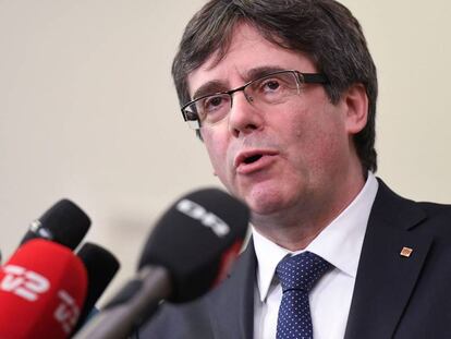 Carles Puigdemont at a recent appearance in Denmark.
