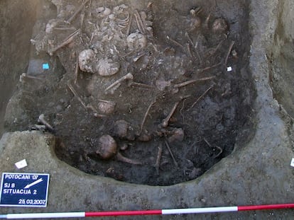 Los restos de 41 personas enterradas hace más de 6.000 años fueron encontrados Potočani, Croacia.