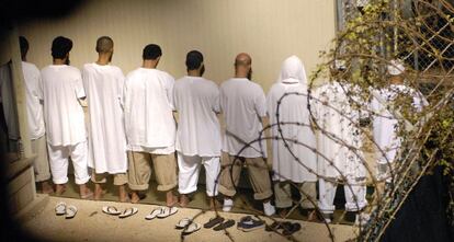 Detenidos en Guantánamo, en 2009.