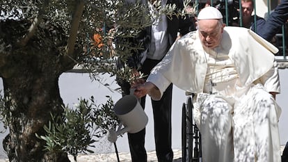 El Papa Francisco en Cascais (Portugal), en una visita de agosto de 2023.
