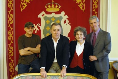 Los miembros del Consejo de TVE Nacho Díaz, José Ramón Paterson, Yolanda Sobero y Pedro Soler.