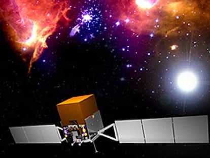 Representación artística del telescopio espacial <i>Glast.</i>