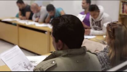 Una classe de la Fundació Servei Solidari.