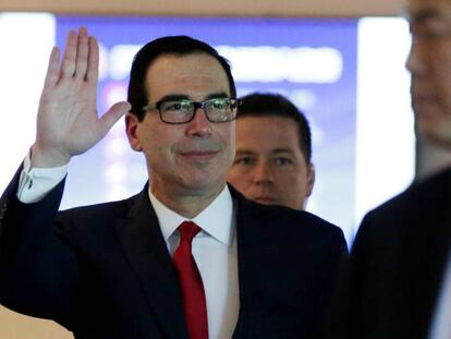 El secretario del Tesoro de EE.UU., Steven Mnuchin, en Pekín.