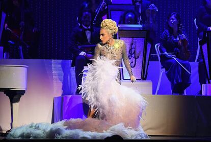 Lady Gaga en uno de sus conciertos de la residencia 'Enigma' en Las Vegas, celebrado en enero de 2019.