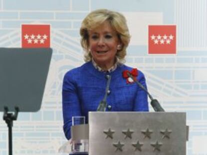 Esperanza Aguirre, presidenta de la Comunidad de Madrid, el pasado 2 de mayo
