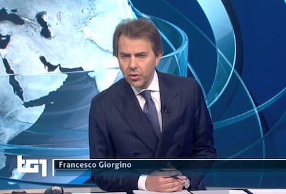 Francesco Giorgino, presentador de los informativos italianos Tg1.