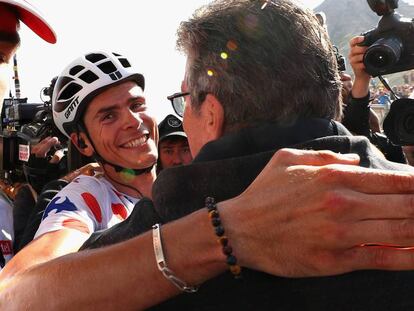 Warren Barguil tras su victoria en el Izoard.