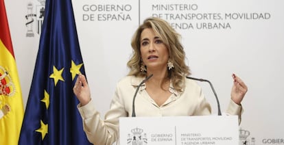 Raquel Sánchez, ministra de Transportes, Movilidad y Agenda Urbana.