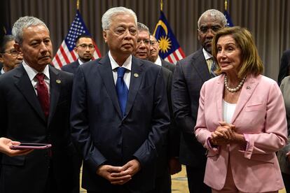Nancy Pelosi, durante su visita a Malasia, este martes.