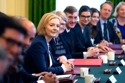 La primera ministra británica, Liz Truss, durante la primera reunión de su Gabinete, en Londres el pasado 7 de septiembre. 