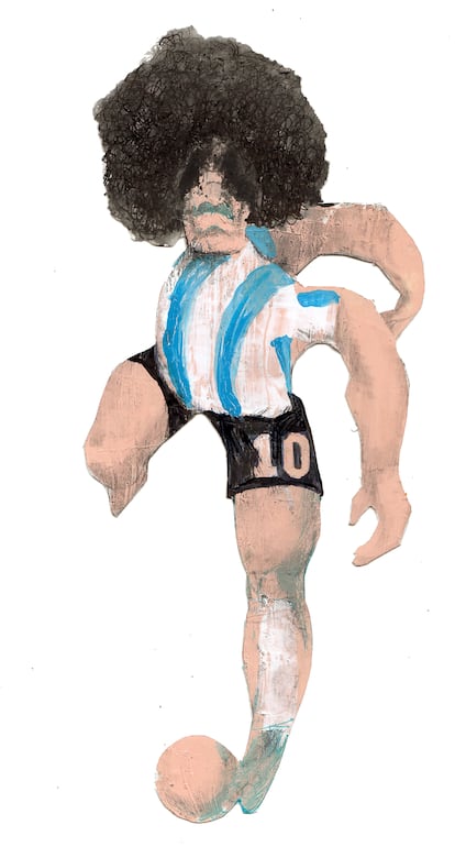 Maradona visto por Sciamarella.