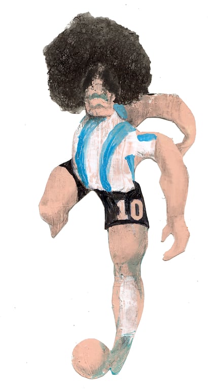 Maradona visto por Sciamarella. 