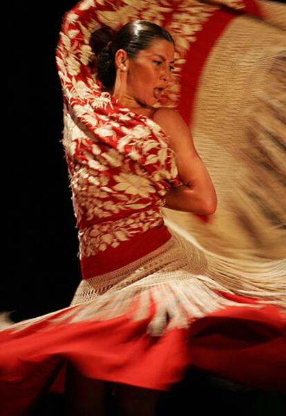 Sara Baras, durante su actuación en el Festival Flamenco Tokio.