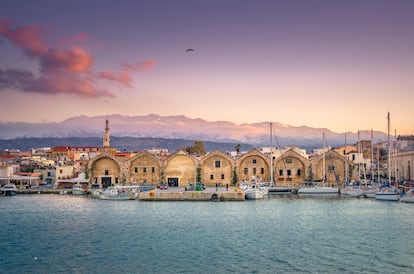 Vista del puerto veneciano de La Canea, en la isla de Creta.