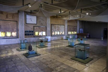 El museo del yacimiento arqueológico israelí de Masada vacío. El turismo ha desaparecido del litoral del mar Muerto desde que comenzase el conflicto el 7 de octubre.