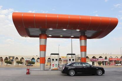Una gasolinera en Riad, Arabia Saudí.