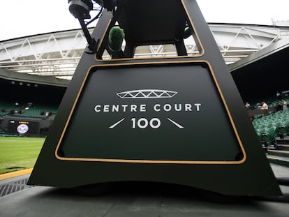 Logotipo en homenaje a los 100 años de la central de Wimbledon.