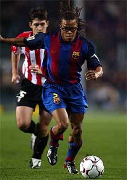 Davids, el día de su debú con el Barcelona.