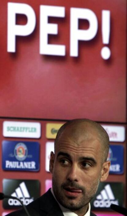 Pep, en su presentación.