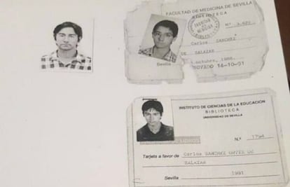 Els documents que ha mostrat l'ermità per assegurar que era l'espanyol Carlos Sánchez Ortiz de Salazar.