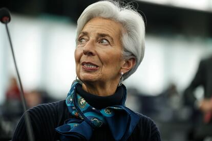 Christine Lagarde, presidenta del Banco Central Europeo, el pasado mes de febrero.