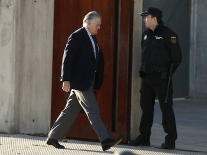 Luis Bárcenas llega a la Audiencia Nacional, en una imagen de 2017.