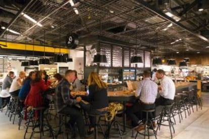 Uno de los puestos de comida de Brookfield Place, cerca de Battery Park, en el sur de Manhattan.