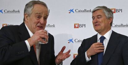 De izquierda a derecha, Fernando Ulrich y Pablo Fornero, actual director general de BPI y futuro.