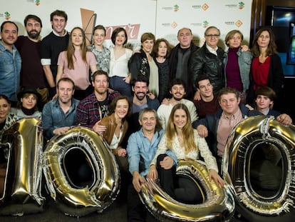 Los actores de 'Amar es para siempre' celebran el capítulo 1.000 de la serie.