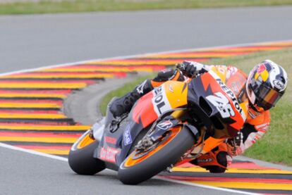 Pedrosa, durante los entenamientos
