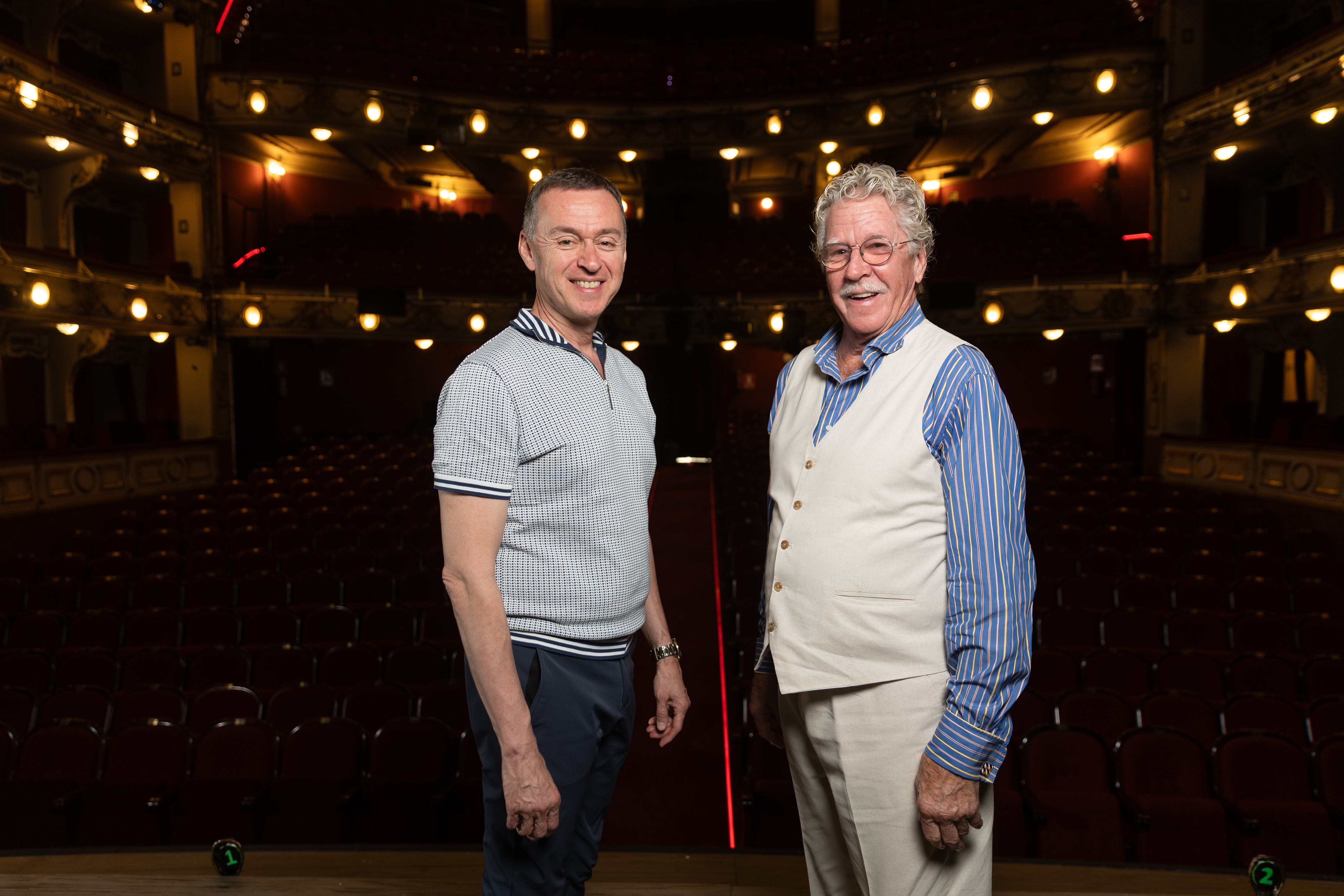 Andrew Lippa y Kevin Miserocchi, en el teatro Calderón de Madrid.