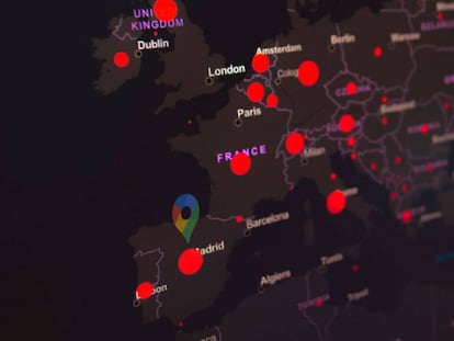 Mapa de contagios de la Covid-19.